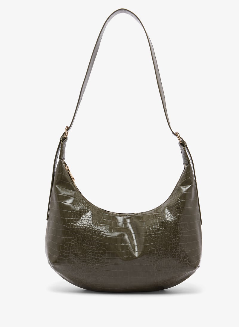 GLAMOROUS Croc Slouch Shoulder Bag - Image 1